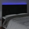 Galvūgalis su LED, juodos spalvos, 200x5x118/128cm, aksomas
