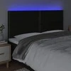 Galvūgalis su LED, juodos spalvos, 200x5x118/128cm, audinys