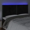 Galvūgalis su LED, juodos spalvos, 200x5x118/128cm, aksomas