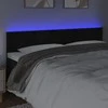 Galvūgalis su LED, juodos spalvos, 200x5x78/88cm, aksomas