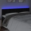 Galvūgalis su LED, juodos spalvos, 200x5x78/88cm, aksomas