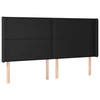 Galvūgalis su LED, juodos spalvos, 203x16x118/128 cm