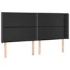 Galvūgalis su LED, juodos spalvos, 203x16x118/128 cm