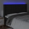 Galvūgalis su LED, juodos spalvos, 203x16x118/128 cm