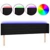Galvūgalis su LED, juodos spalvos, 203x16x78/88cm, audinys