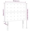 Galvūgalis su LED, juodos spalvos, 80x5x118/128cm, audinys