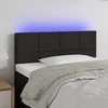Galvūgalis su LED, juodos spalvos, 80x5x78/88cm, audinys