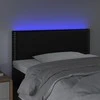 Galvūgalis su LED, juodos spalvos, 80x5x78/88cm, dirbtinė oda