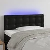 Galvūgalis su LED, juodos spalvos, 80x5x78/88cm, dirbtinė oda