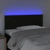 Galvūgalis su LED, juodos spalvos, 80x5x78/88cm, audinys