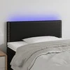 Galvūgalis su LED, juodos spalvos, 80x5x78/88cm, dirbtinė oda