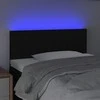 Galvūgalis su LED, juodos spalvos, 80x5x78/88cm, audinys