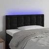 Galvūgalis su LED, juodos spalvos, 80x5x78/88cm, aksomas