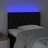 Galvūgalis su LED, juodos spalvos, 80x7x78/88cm, audinys