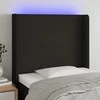 Galvūgalis su LED, juodos spalvos, 83x16x118/128cm, audinys