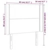 Galvūgalis su LED, juodos spalvos, 83x16x118/128cm, audinys