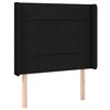 Galvūgalis su LED, juodos spalvos, 83x16x118/128cm, audinys