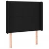 Galvūgalis su LED, juodos spalvos, 83x16x118/128cm, audinys