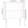 Galvūgalis su LED, juodos spalvos, 83x16x118/128cm, aksomas