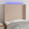 Galvūgalis su LED, juodos spalvos, 83x16x118/128cm