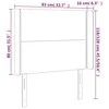 Galvūgalis su LED, juodos spalvos, 83x16x118/128cm, aksomas