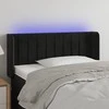 Galvūgalis su LED, juodos spalvos, 83x16x78/88cm, aksomas