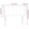 Galvūgalis su LED, juodos spalvos, 83x16x78/88cm, dirbtinė oda