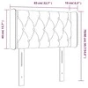 Galvūgalis su LED, juodos spalvos, 83x16x78/88cm, audinys
