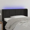 Galvūgalis su LED, juodos spalvos, 83x16x78/88cm, aksomas