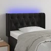 Galvūgalis su LED, juodos spalvos, 83x16x78/88cm, aksomas