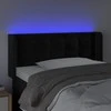 Galvūgalis su LED, juodos spalvos, 83x16x78/88cm, aksomas