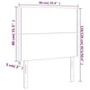 Galvūgalis su LED, juodos spalvos, 90x5x118/128cm, audinys