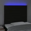 Galvūgalis su LED, juodos spalvos, 90x5x118/128cm, audinys
