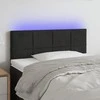 Galvūgalis su LED, juodos spalvos, 90x5x78/88cm, aksomas