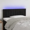 Galvūgalis su LED, juodos spalvos, 90x5x78/88cm, aksomas