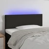Galvūgalis su LED, juodos spalvos, 90x5x78/88cm, audinys