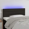 Galvūgalis su LED, juodos spalvos, 90x5x78/88cm, audinys