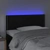 Galvūgalis su LED, juodos spalvos, 90x5x78/88cm, dirbtinė oda