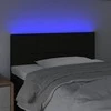 Galvūgalis su LED, juodos spalvos, 90x5x78/88cm, audinys