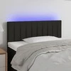 Galvūgalis su LED, juodos spalvos, 90x5x78/88cm, audinys