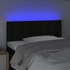 Galvūgalis su LED, juodos spalvos, 90x5x78/88cm, audinys
