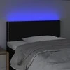 Galvūgalis su LED, juodos spalvos, 90x5x78/88cm, audinys
