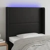 Galvūgalis su LED, juodos spalvos, 93x16x118/128 cm