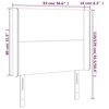 Galvūgalis su LED, juodos spalvos, 93x16x118/128 cm