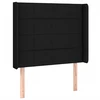 Galvūgalis su LED, juodos spalvos, 93x16x118/128cm, audinys