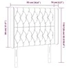 Galvūgalis su LED, juodos spalvos, 93x16x118/128cm, audinys