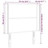 Galvūgalis su LED, juodos spalvos, 93x16x118/128cm, audinys