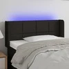Galvūgalis su LED, juodos spalvos, 93x16x78/88cm, audinys