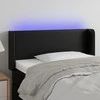 Galvūgalis su LED, juodos spalvos, 93x16x78/88cm, dirbtinė oda