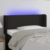 Galvūgalis su LED, juodos spalvos, 93x16x78/88cm, audinys
